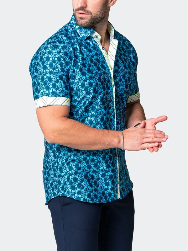 Maceoo Stretch Short-Sleeve Shirt | Galileo SkullLight Blue