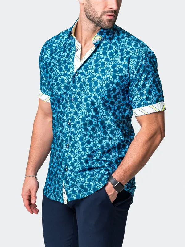 Maceoo Stretch Short-Sleeve Shirt | Galileo SkullLight Blue