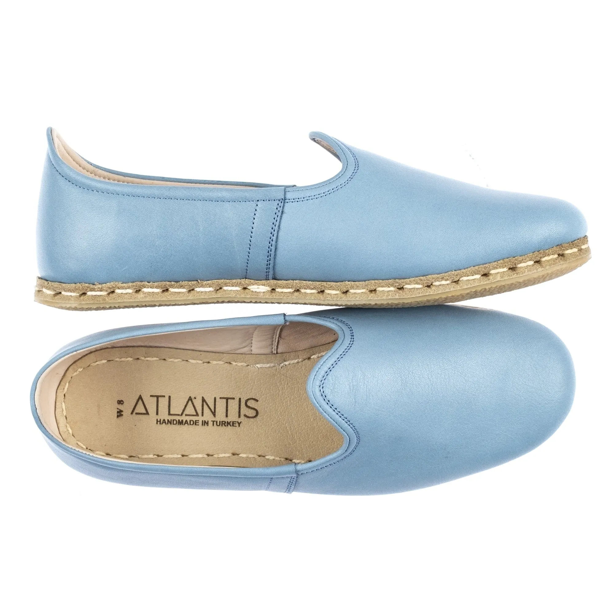 Men's Sky Blue Slip On Shoes