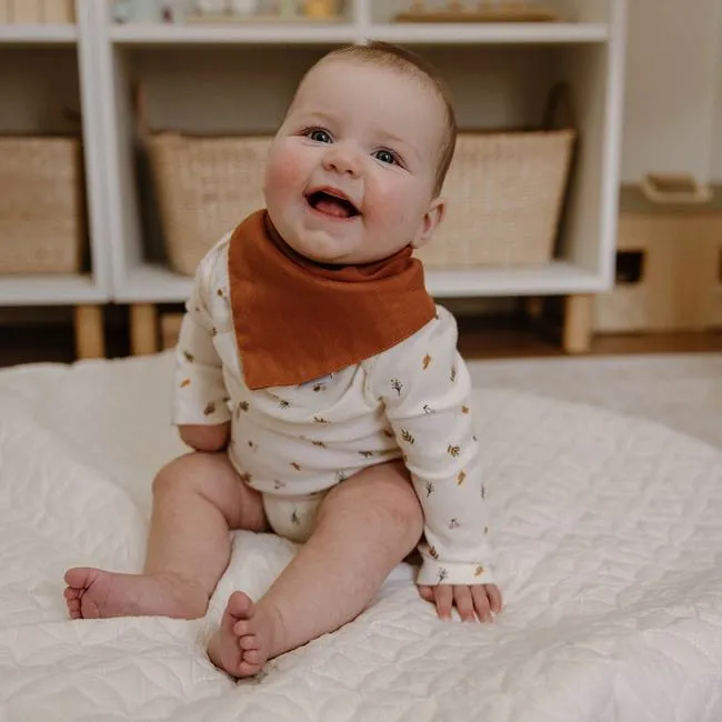 Moss & Fawn 100% Linen Drool Bib - Bloom