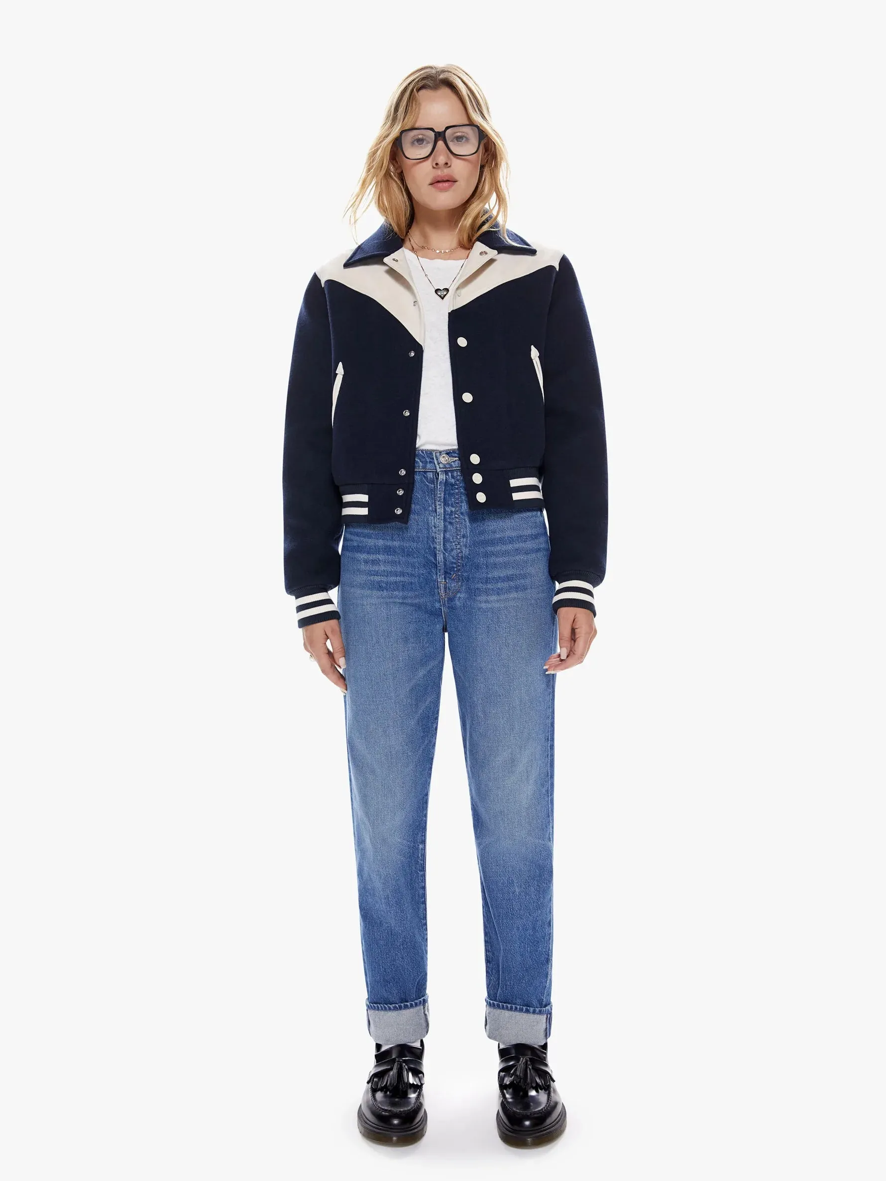 MOTHER The Western Varsity Bomber Jacket