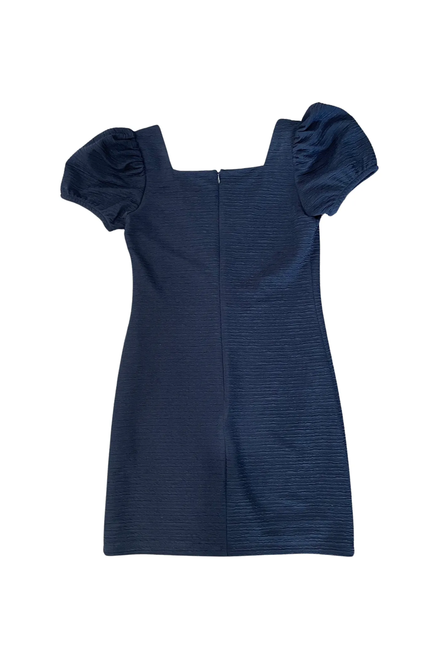 Navy Puff Sleeve Dress