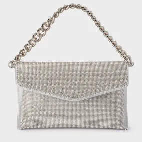 Nico Crystal Clutch (Silver)