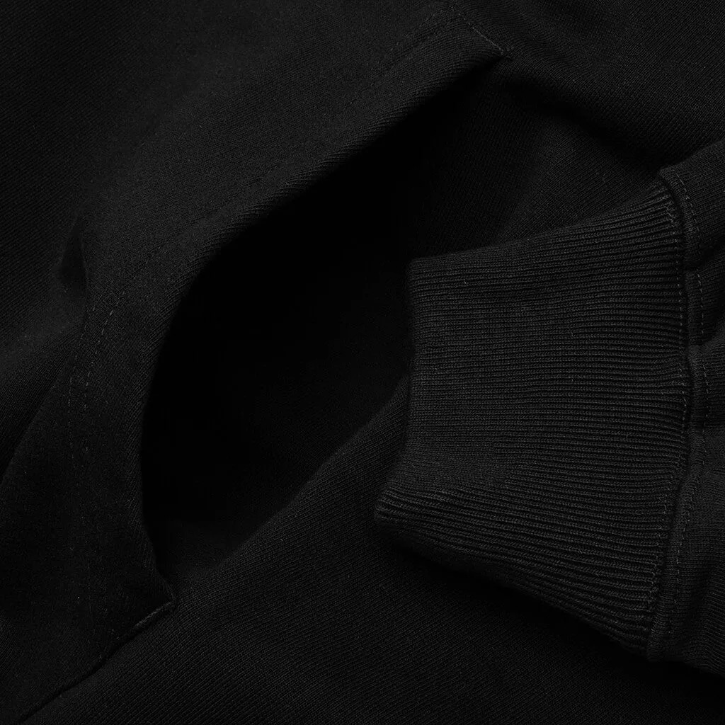 Opposite Arr Boxy Hoodie - Black/Lime