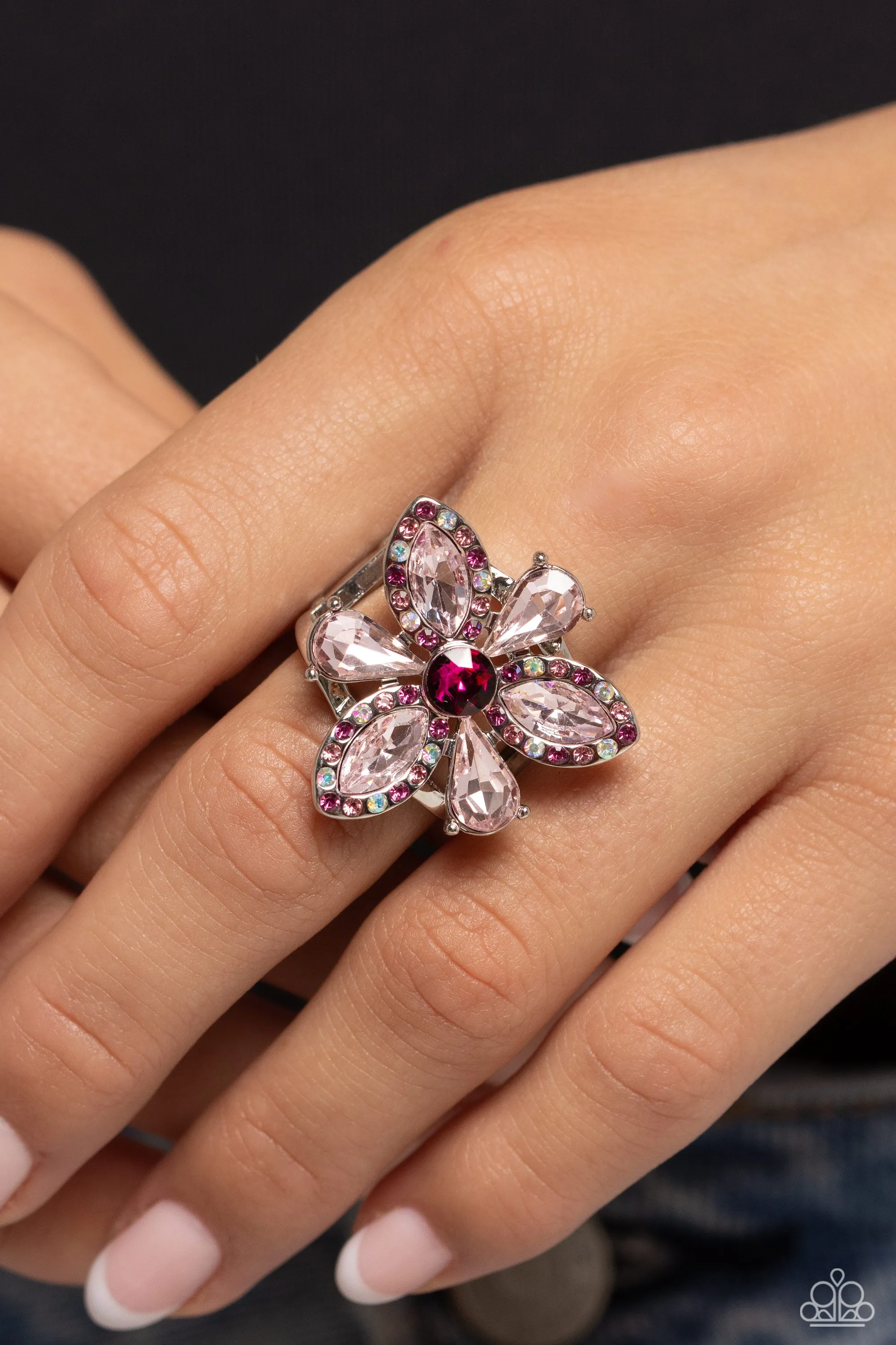 Paparazzi Blazing Blooms Pink Ring