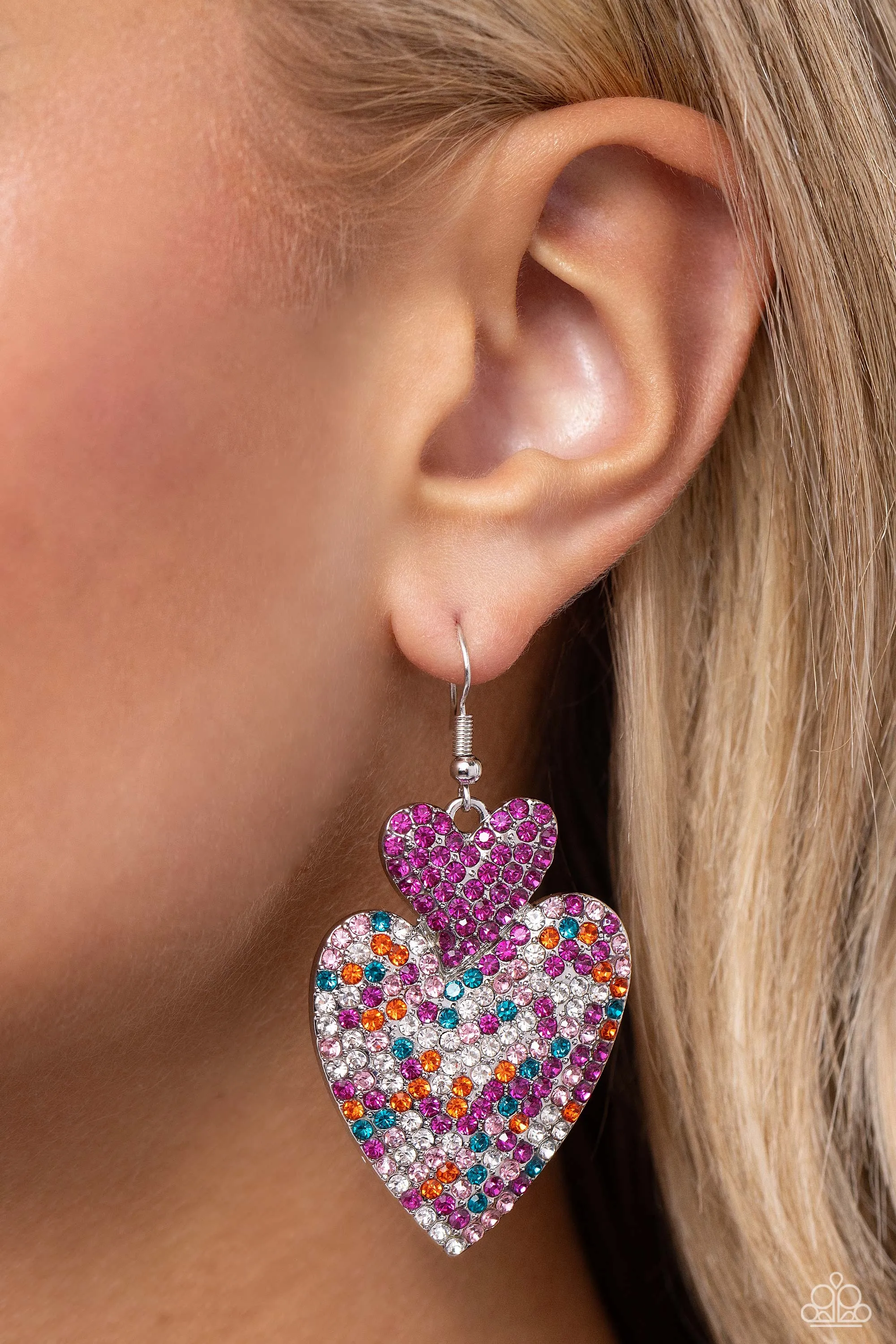 Paparazzi Flirting Flourish Pink Earrings