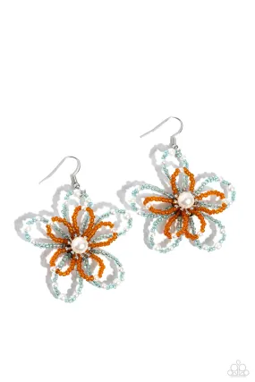 Paparazzi PEARL Crush Orange Earrings