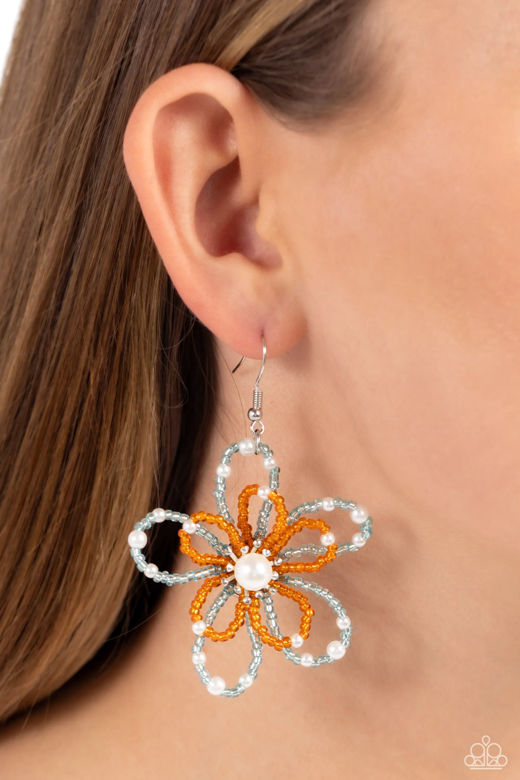 Paparazzi PEARL Crush Orange Earrings