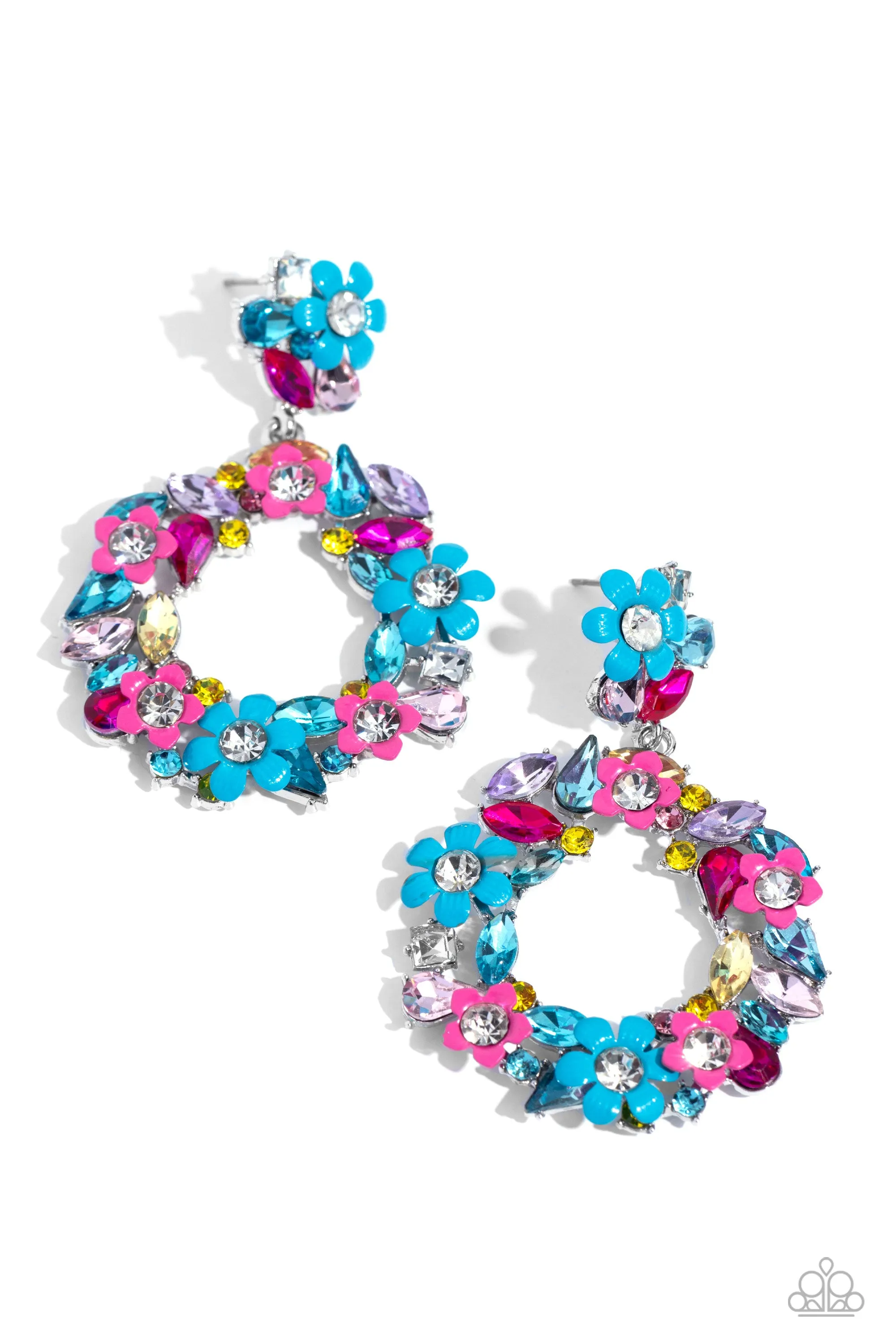 Paparazzi Wreathed in Wildflowers Blue Post Earrings