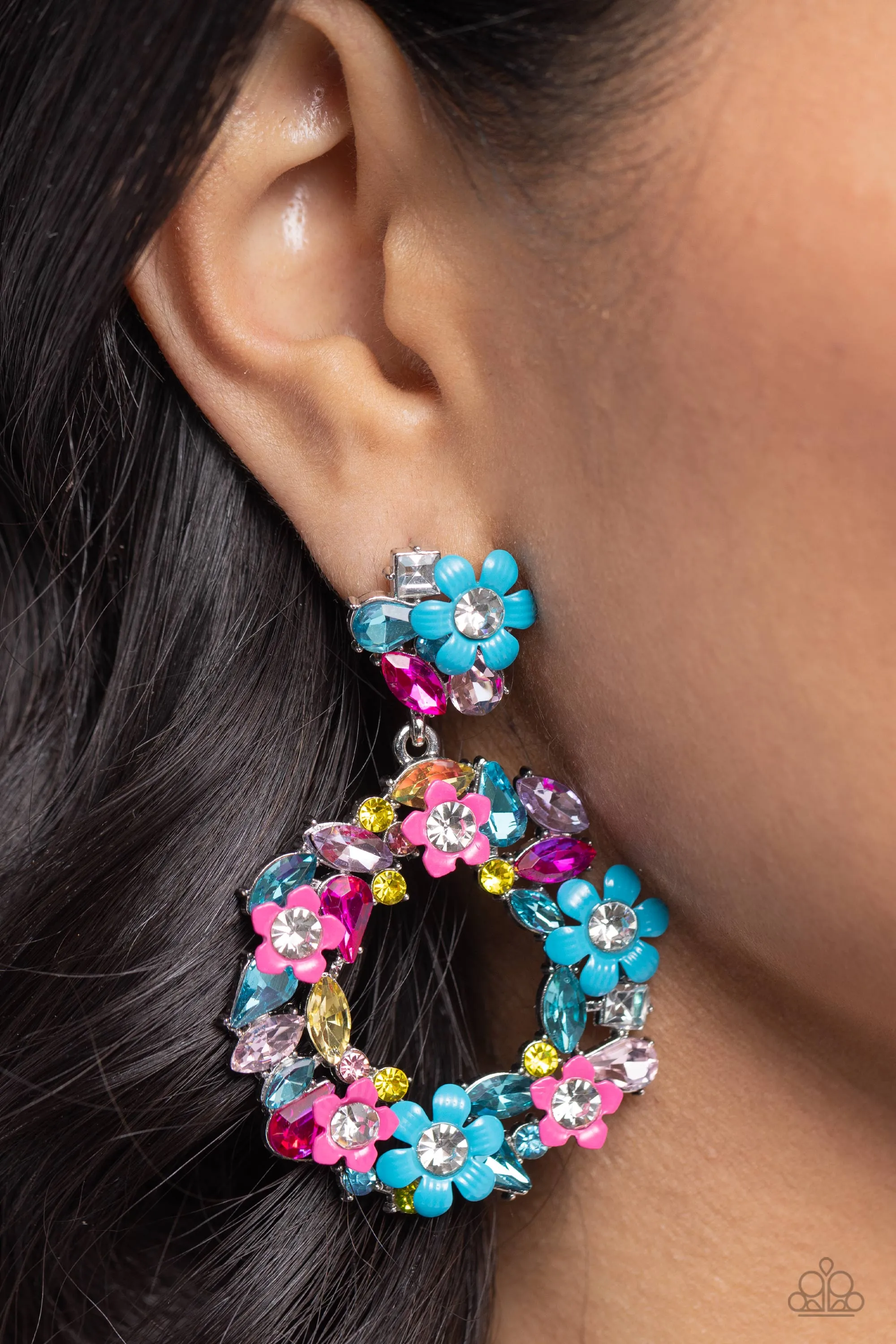 Paparazzi Wreathed in Wildflowers Blue Post Earrings