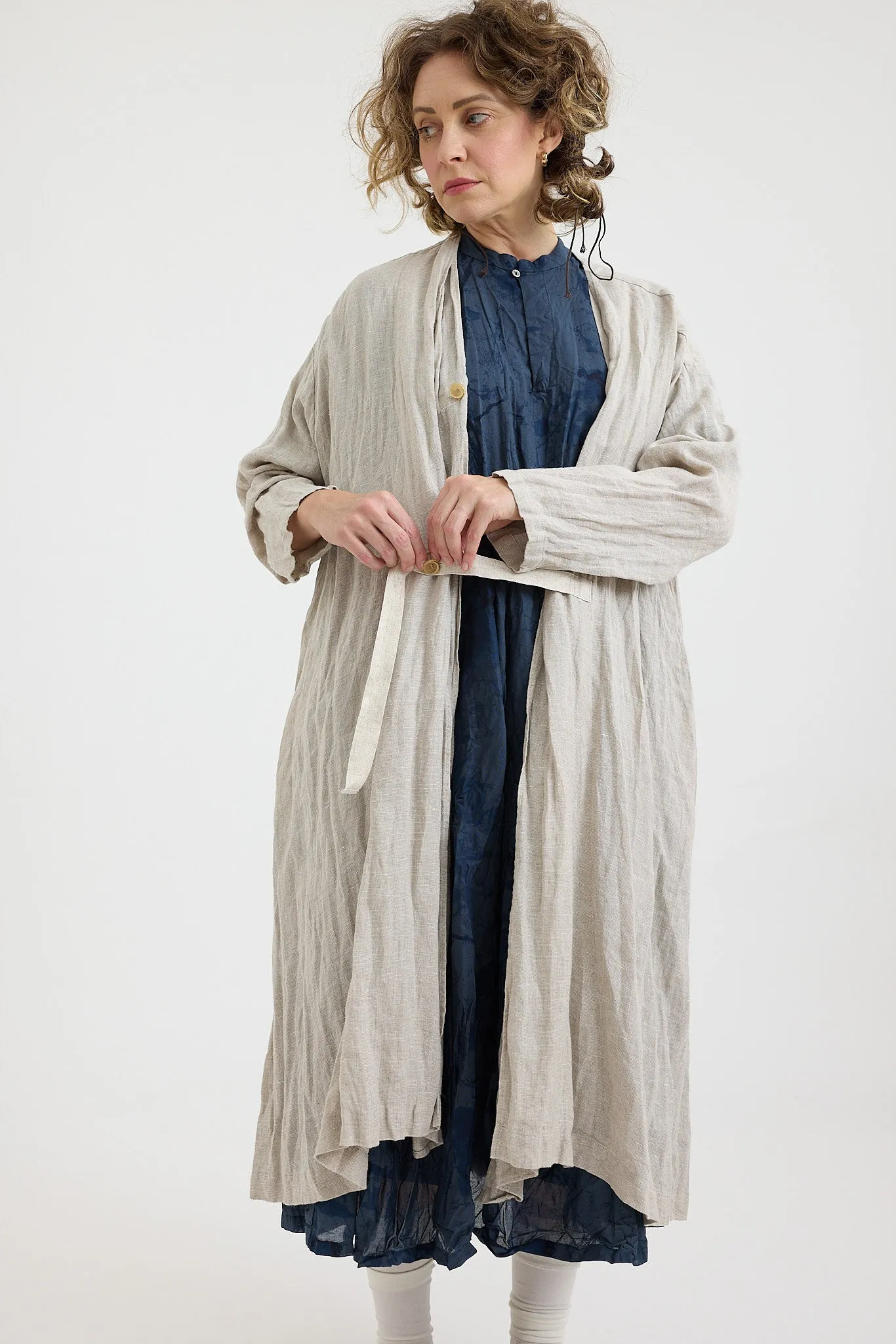 Pas de Calais - Hakeme Linen A-line Coat