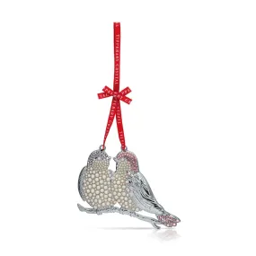 Pearl Turtle Doves Christmas Decoration