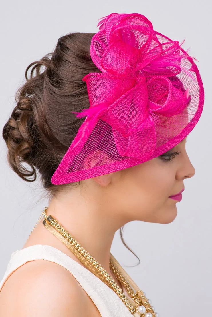 Penny Fascinator - Fuchsia