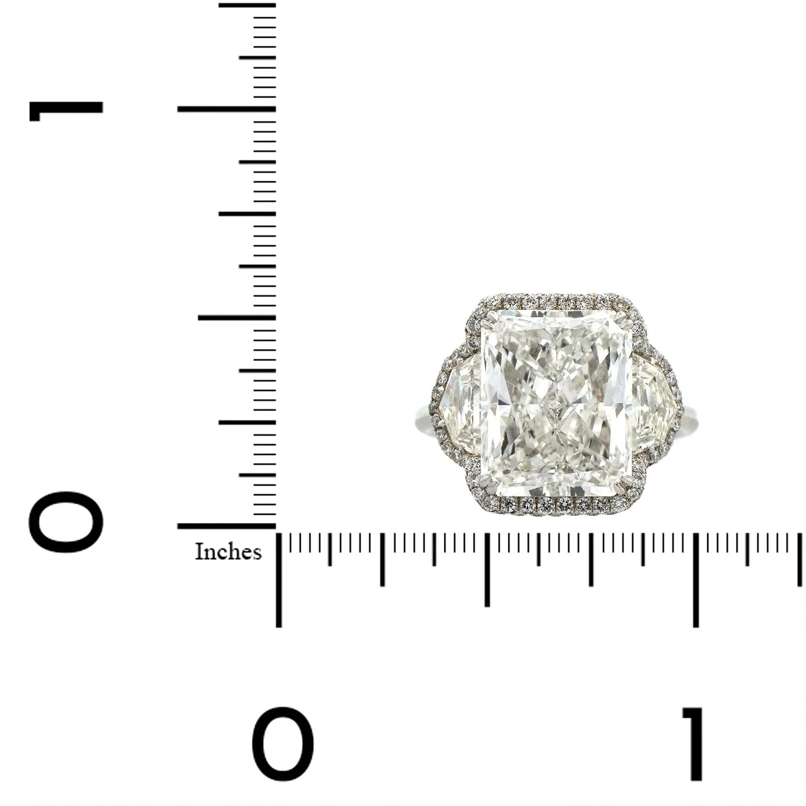 Platinum Radiant Cut Diamond Engagement Ring