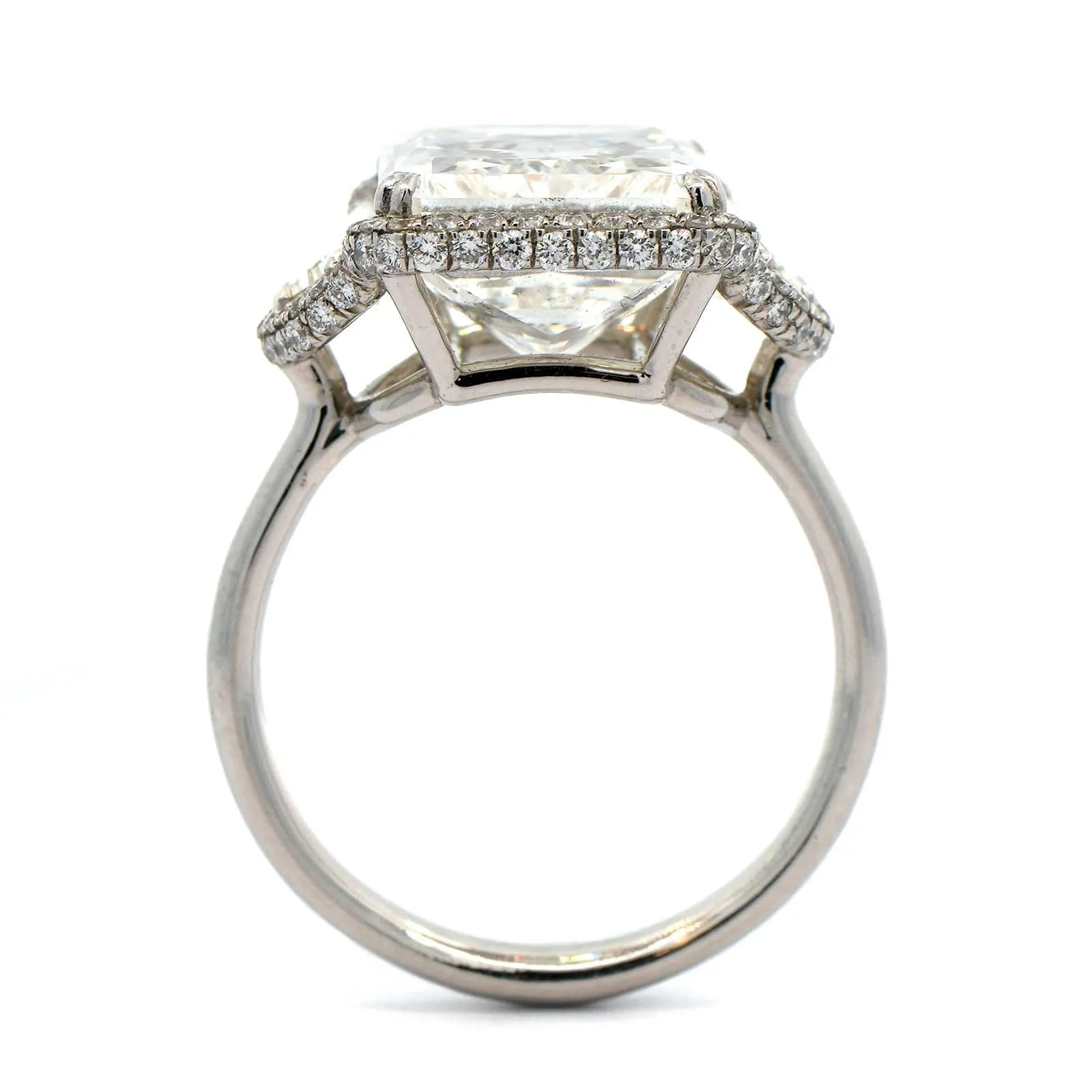 Platinum Radiant Cut Diamond Engagement Ring