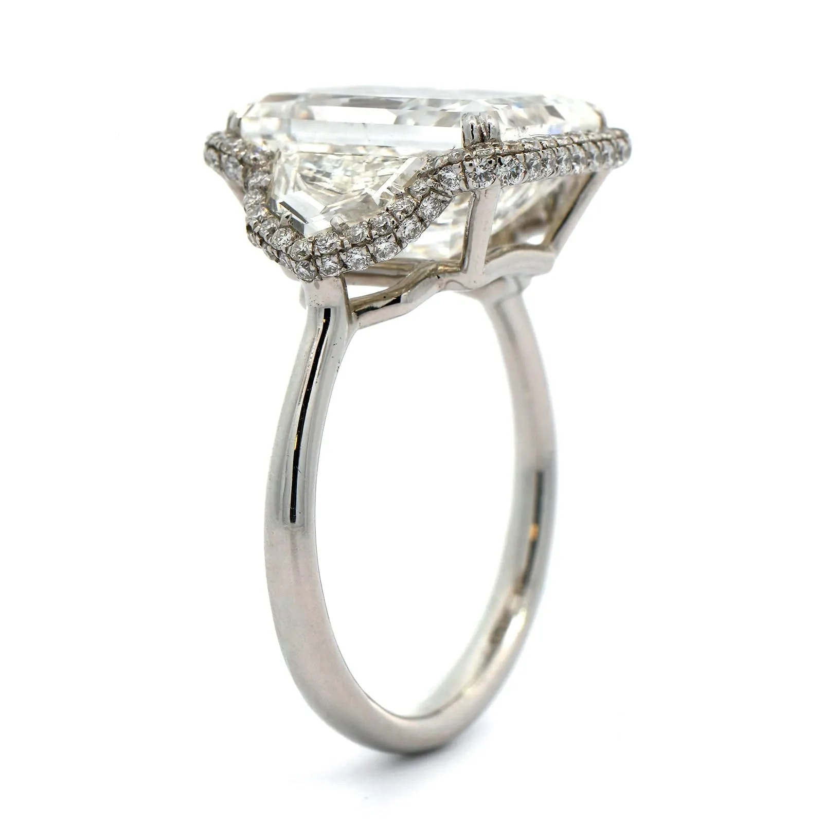 Platinum Radiant Cut Diamond Engagement Ring