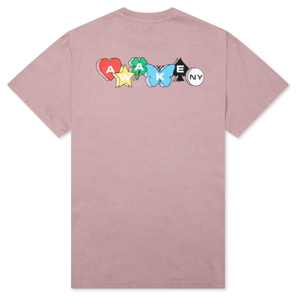 Printed Charm Logo Tee - Pale Mauve