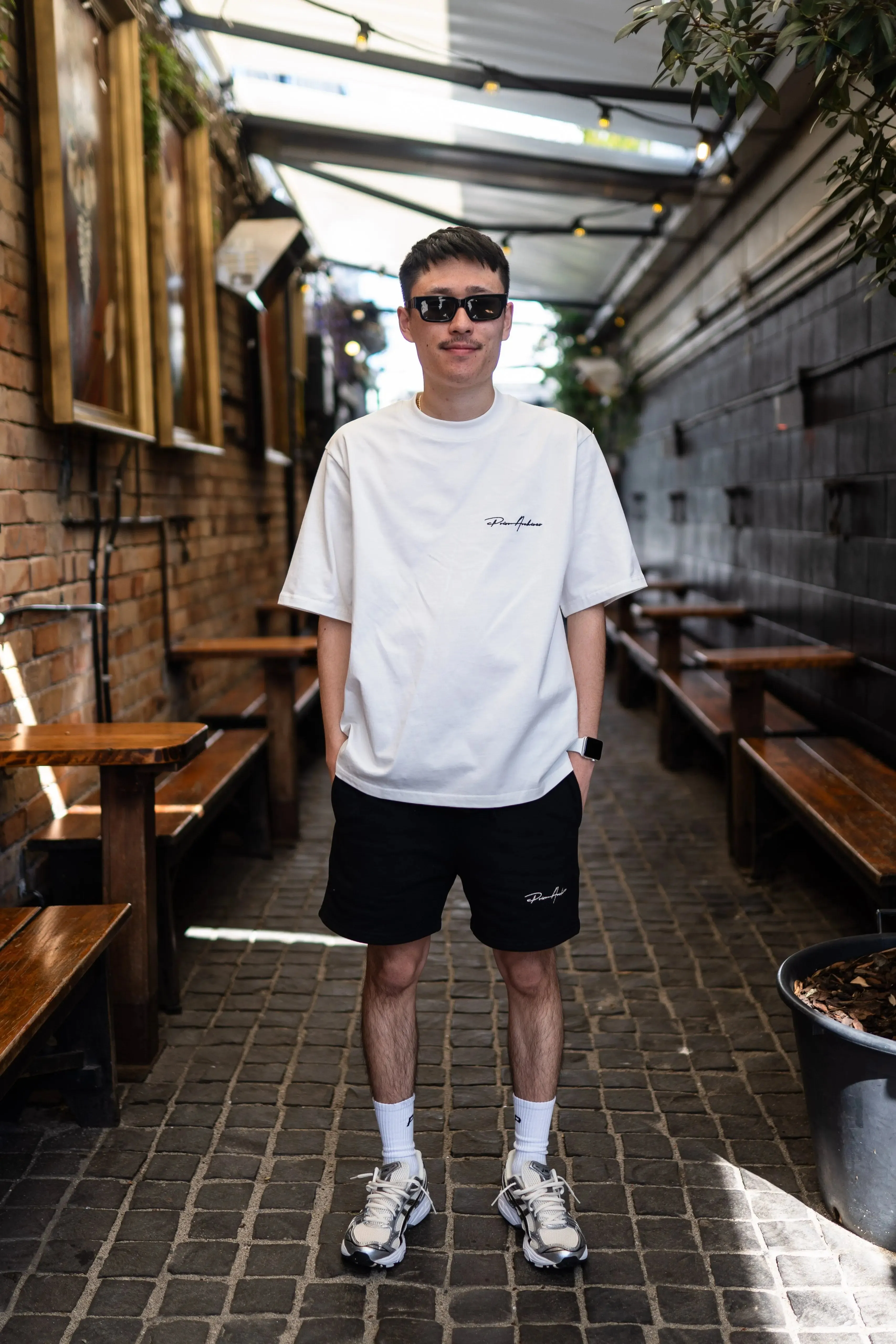 Prior Embroidery Logo Oversized T-shirt Fog