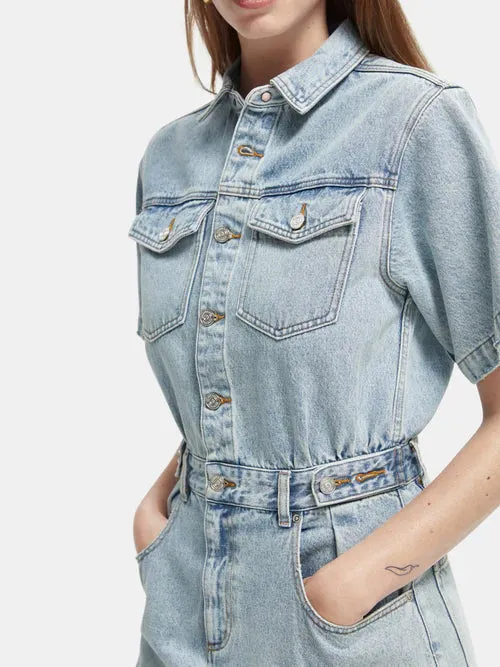 Scotch & Soda Denim Trucker Dress