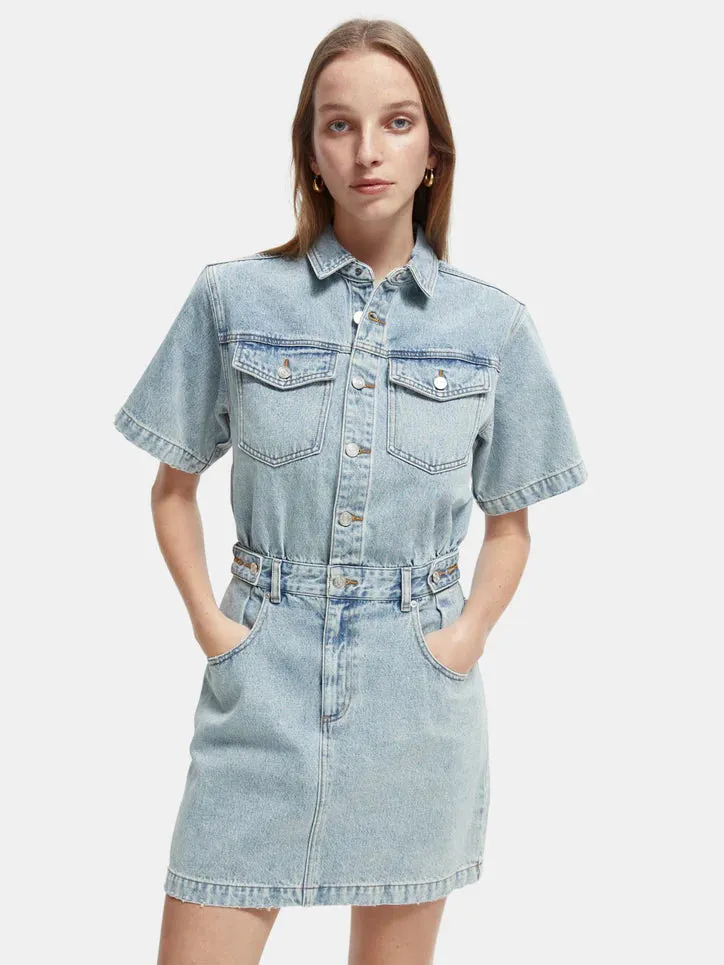 Scotch & Soda Denim Trucker Dress