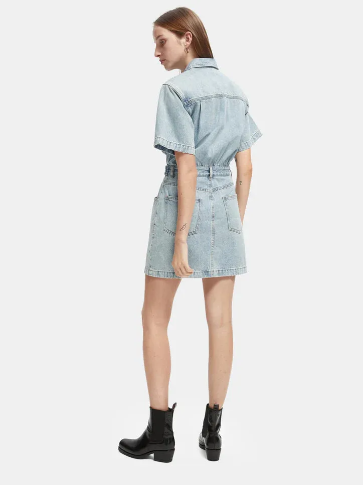 Scotch & Soda Denim Trucker Dress