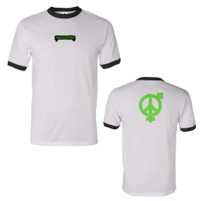 SexHippies Banner Ringer Tee White/Black