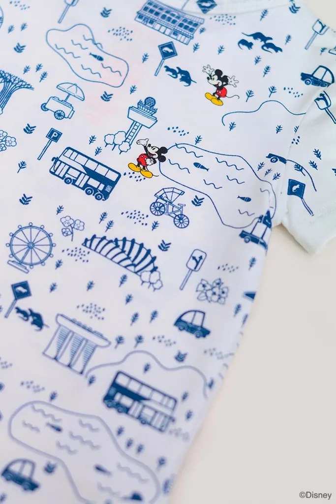 Short-Sleeve Onesie - Blue Road Trip Mickey