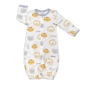 Silkberry Baby Bamboo Converter Gown - Lions Tigers & Bears