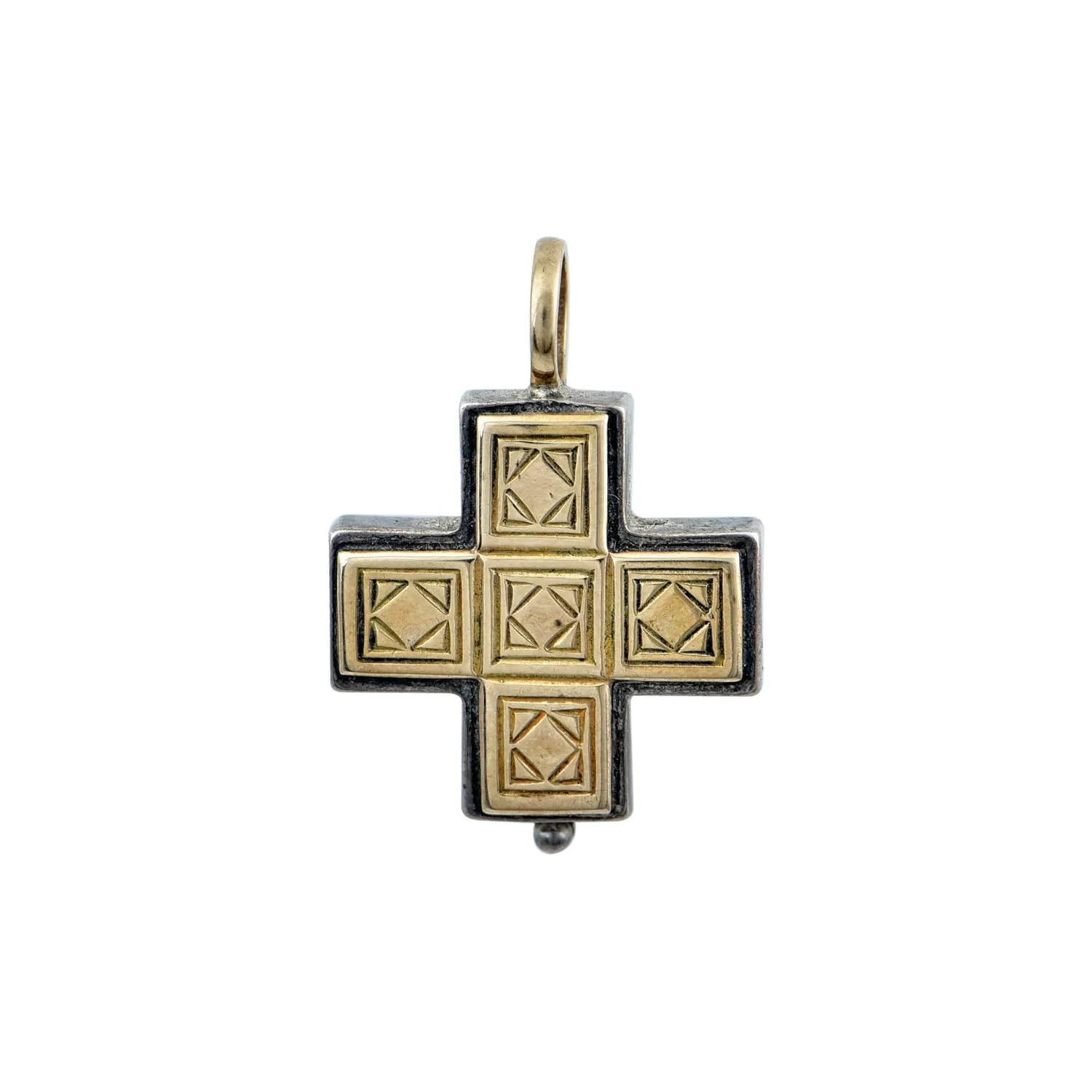 Silver & Gold Geometric Cross