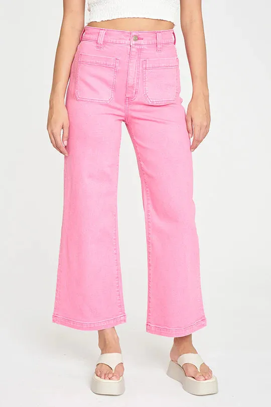 Siren Patch Pocket Denim Jeans- Candy