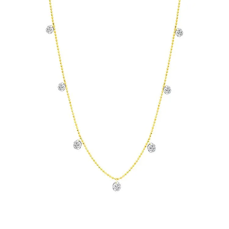 Small Floating Diamond Necklace