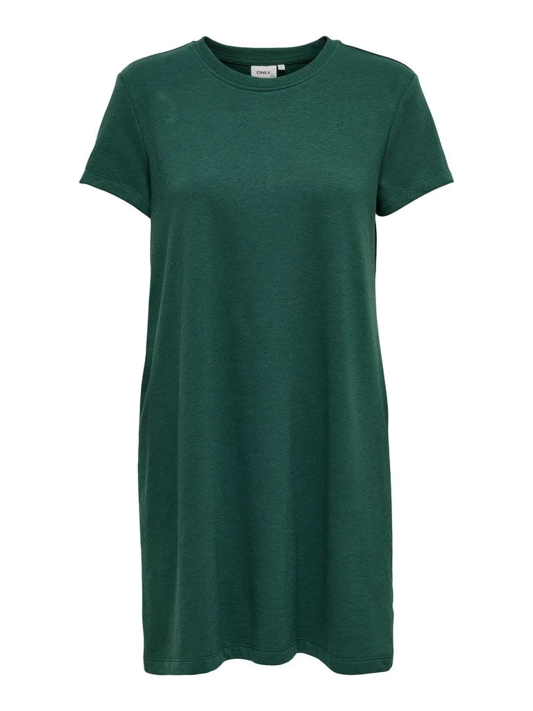 Soft Short Sleeve A Shape Cotton Dress