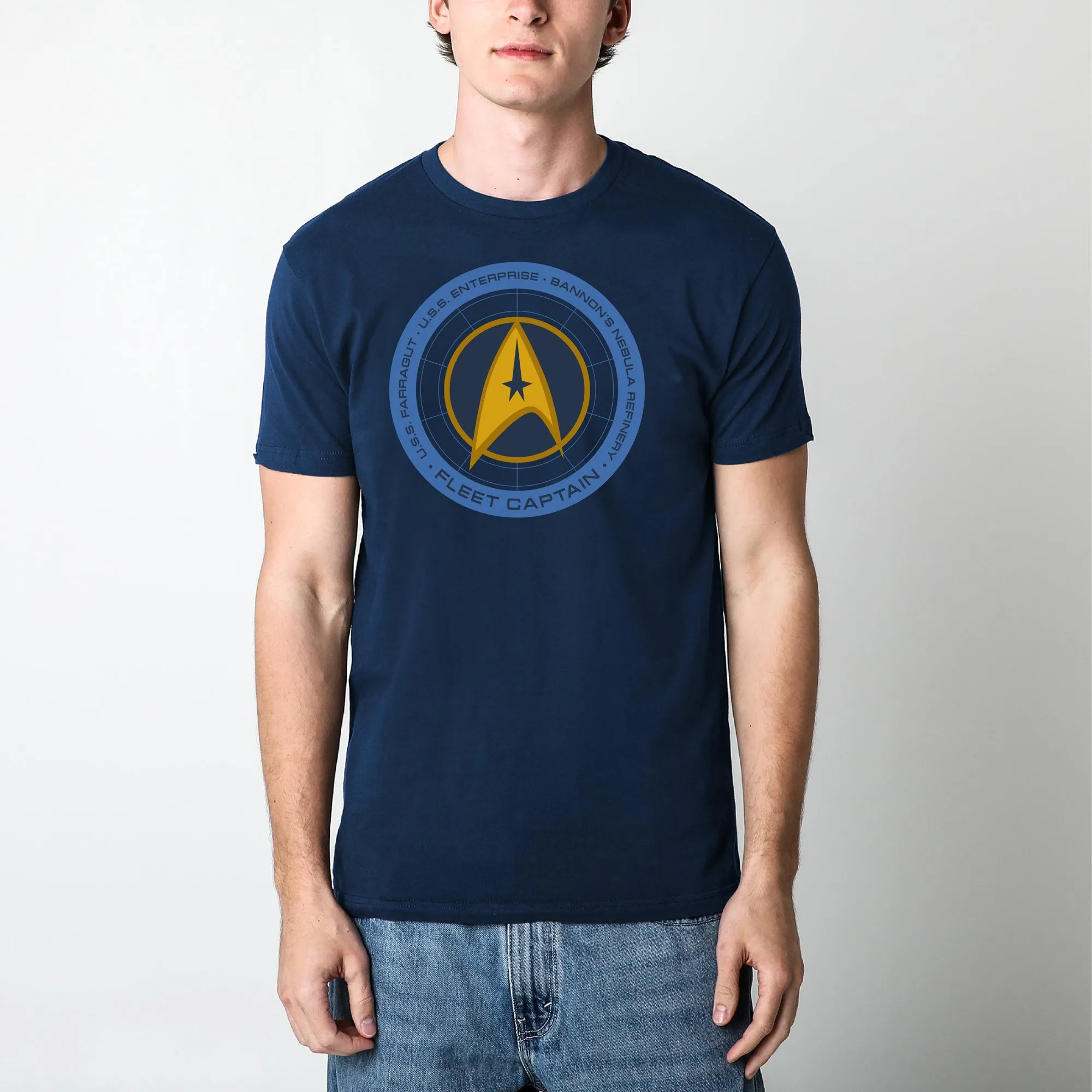 Star Fleet Captain Logo Navy Tee