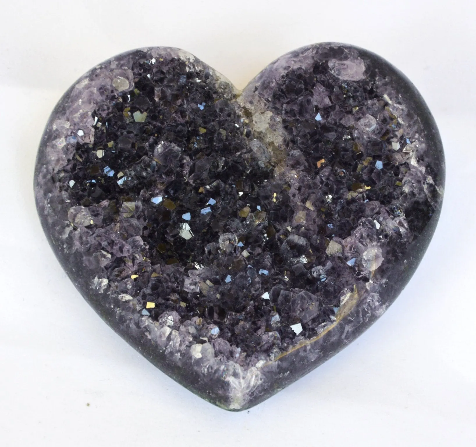 Steely Purple Amethyst Heart