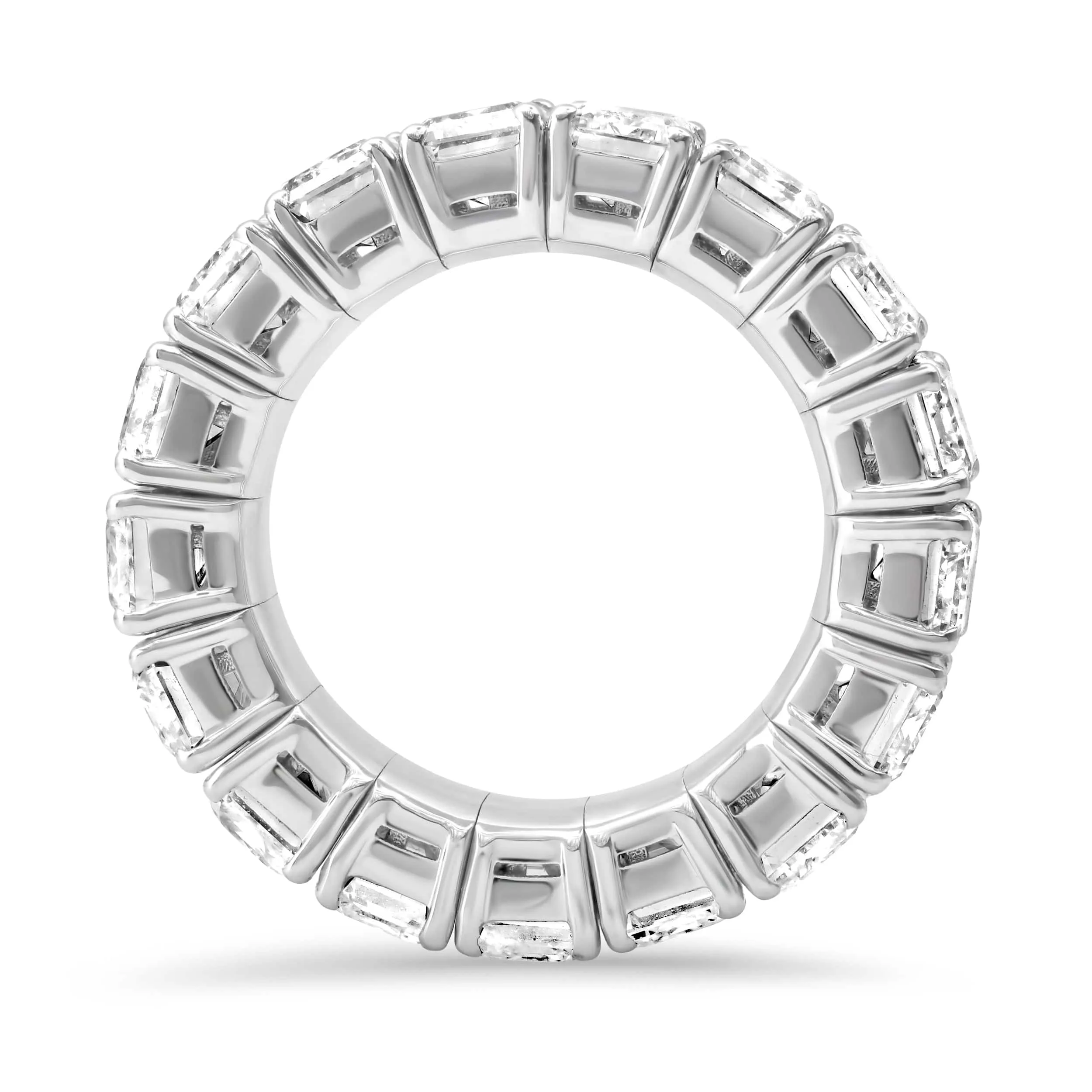 Stretch & Stack Emerald Cut Diamond Eternity Rings