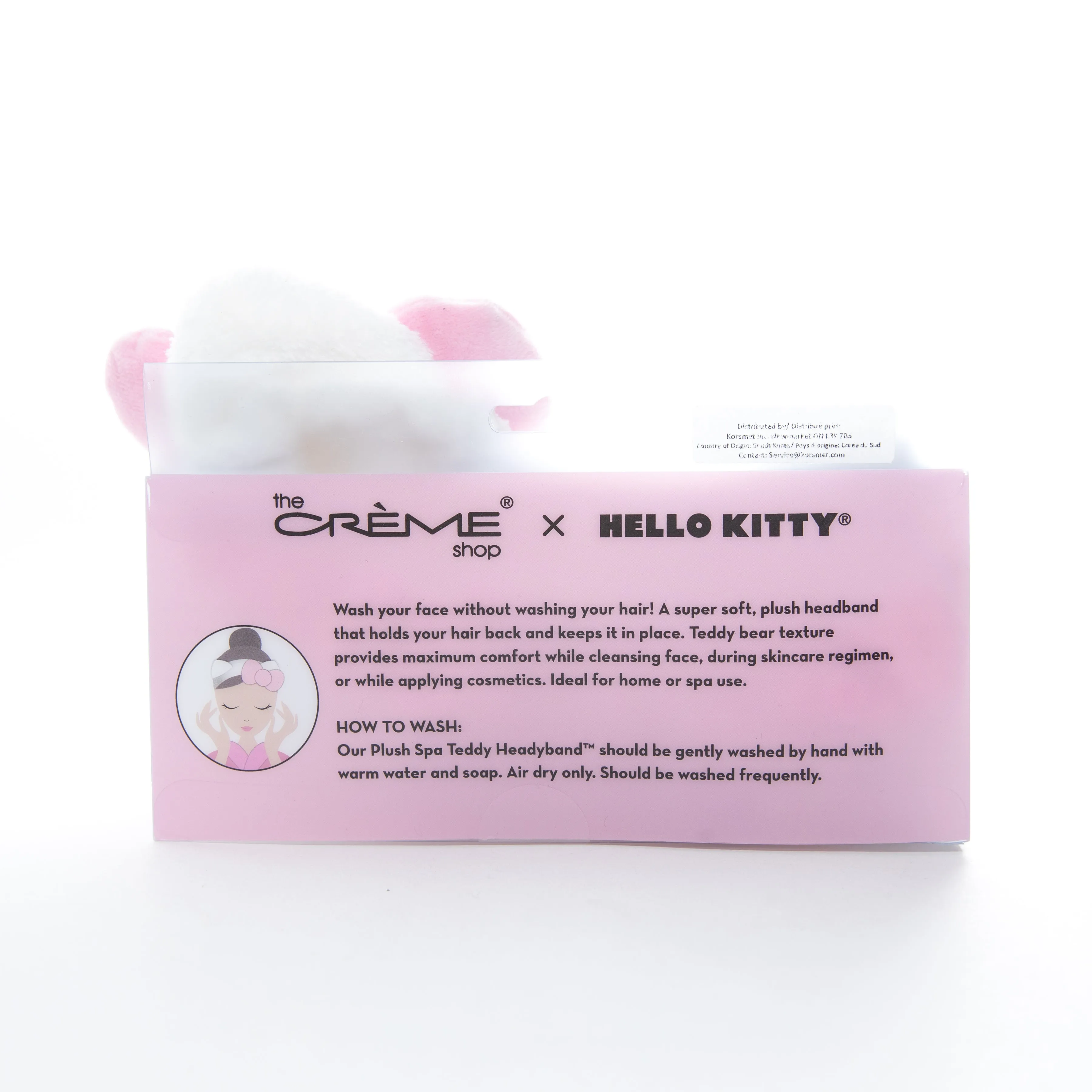 The Crème Shop Hello Kitty Pink Signature Bow Plush Spa Headband