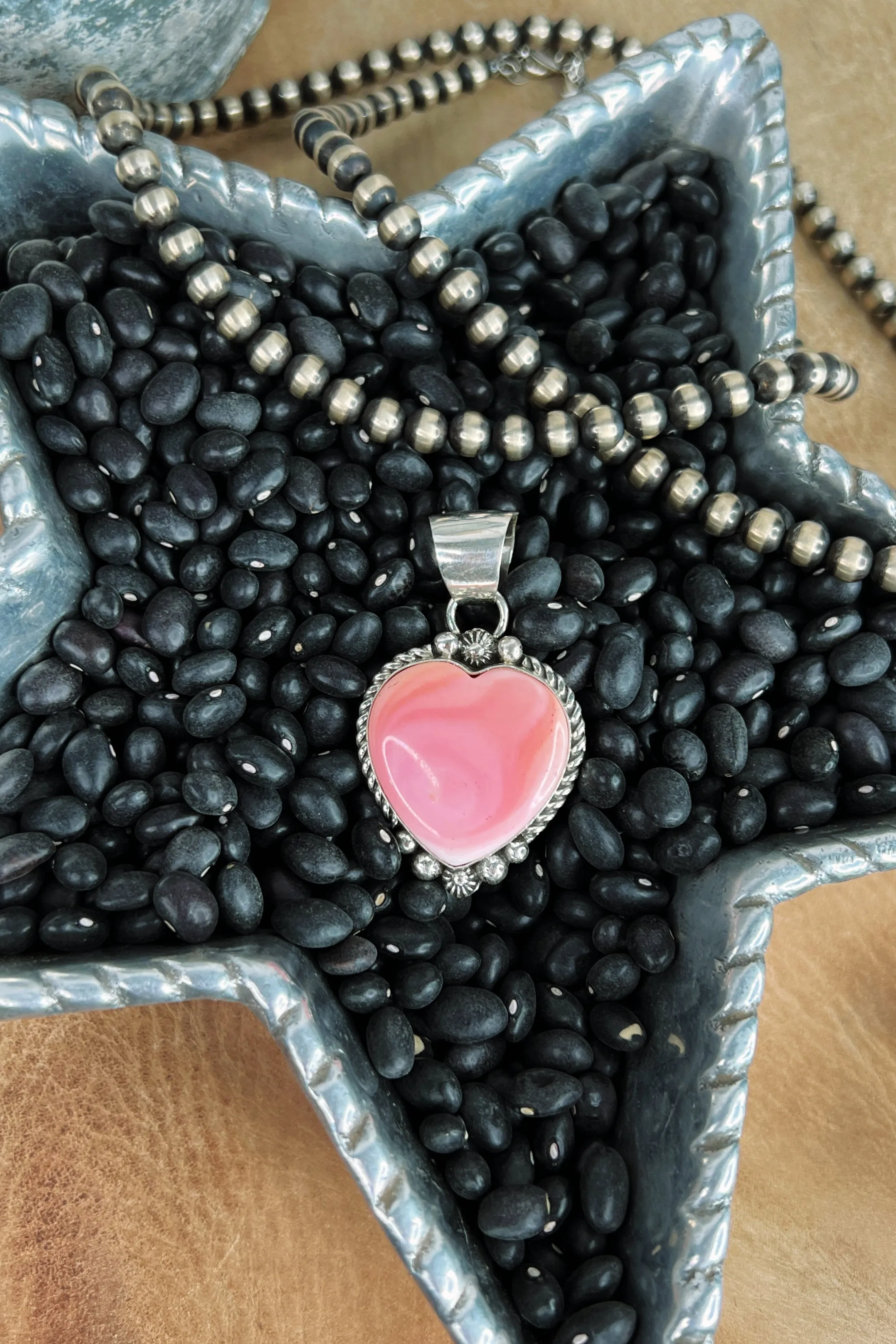 The Pink Conch Heart Pendant