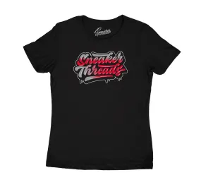 Womens Gym Red 9 Shirt - ST Drip - Black