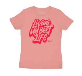 Womens Rust Pink Shirt - Living Life - Pink