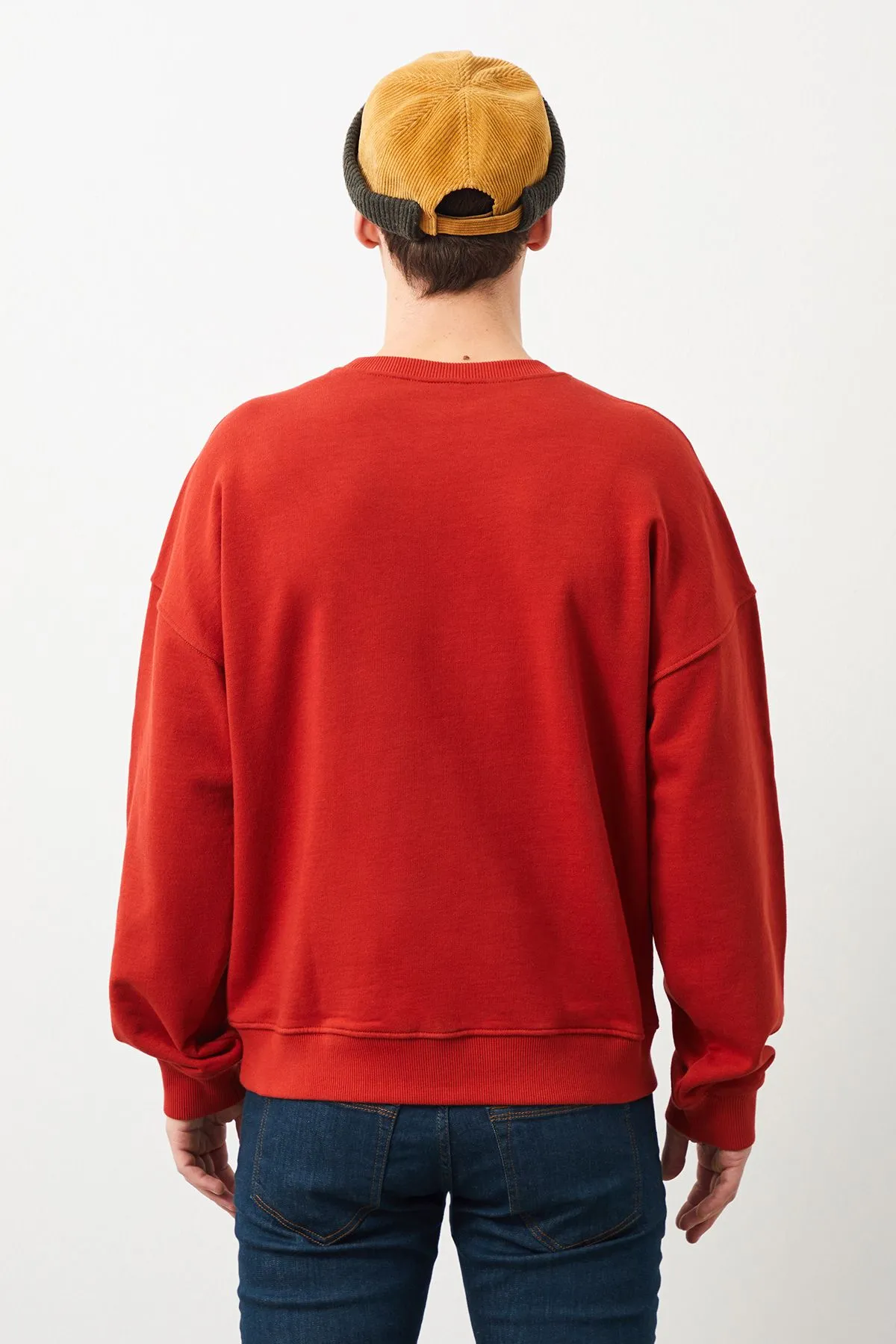 Ziggy Crop Oversize Red Men's Sweatshirt