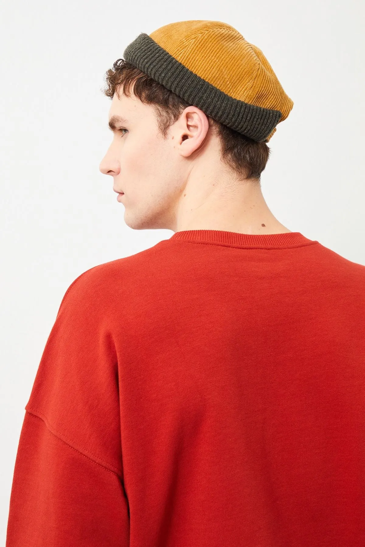 Ziggy Crop Oversize Red Men's Sweatshirt