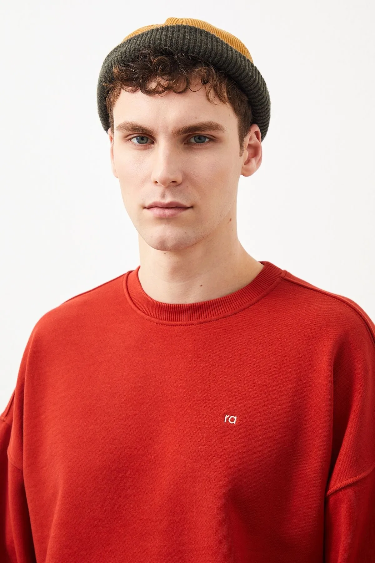 Ziggy Crop Oversize Red Men's Sweatshirt